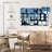 Abstract Square Mirrors On Canvas 3 Pieces Set-367753586