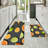 Citrus Fruit Slice Pattern 2 Pack Kitchen Area Rugs, Kitchen Sink Area, Black
