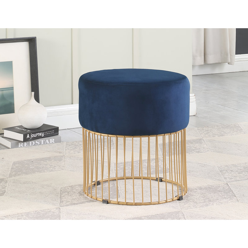 Tabouret d'appoint Pahulick, Bleu