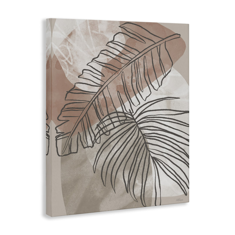 Toile de feuilles de terre tropicale, design par Cat Thurman Designs, H 48 po x l 36 po