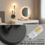 Ensemble de 2 appliques murales intérieures câblées modernes avec abat-jour en verre pour salon, chambre à coucher, couloir, blanc chaud 3000K