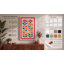 Folk Flowers in Red Scandinavian 1 Piece Wrapped Canvas Wall Art-2027206008-2027206010