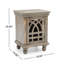 Table de chevet en bois gris antique