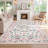 Floral Machine Washable Rug for Living Room, Non-Slip Vintage Floor Mats, Stain-Resistant Soft Faux Wool Farmhouse Indoor Carpet for Bedroom, Nursery, Dining Room-308881984