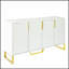 Buffet moderne avec quatre portes, poignées en métal et tablettes réglables pour un rangement élégant et fonctionnel-574266452