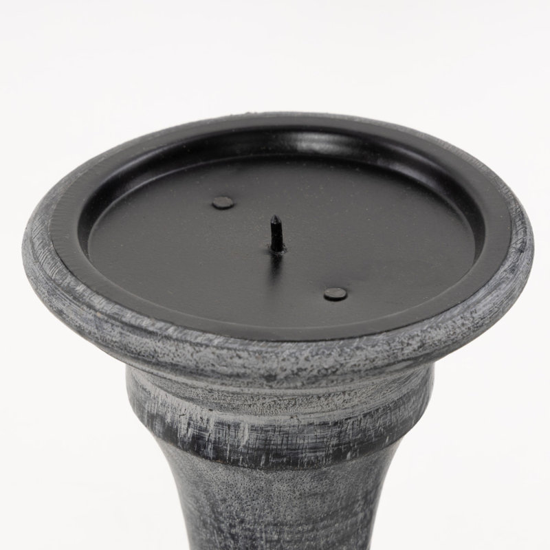 10'' H Wood Tabletop Candlestick