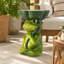 Tabouret de jardin en forme de grenouille (25 cm), en composite de pierre et d'oxyde de magnésium, idéal pour la décoration extérieure de votre jardin, terrasse ou patio.