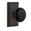 Studio Plate with Black Porcelain Door Knob-792795563