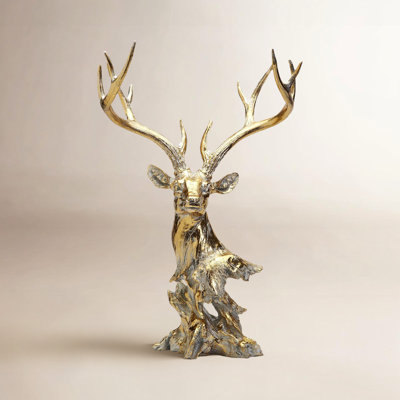 Gold Leaf Deer Décor