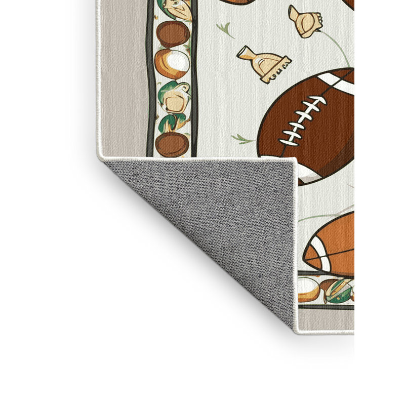 Tapis de football pour enfants Zoomie, Rectangulaire 8 pi x 12 pi