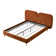 Upholstered platform bed with backrest
