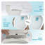 Toilette monobloc en céramique, entraxe de 30,5 cm, double chasse d'eau de 4,7/5,4 L avec abattant à fermeture ralentie et capacité de filtration de 800 g.
