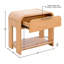 Table de chevet 1 tiroir Mid-Century