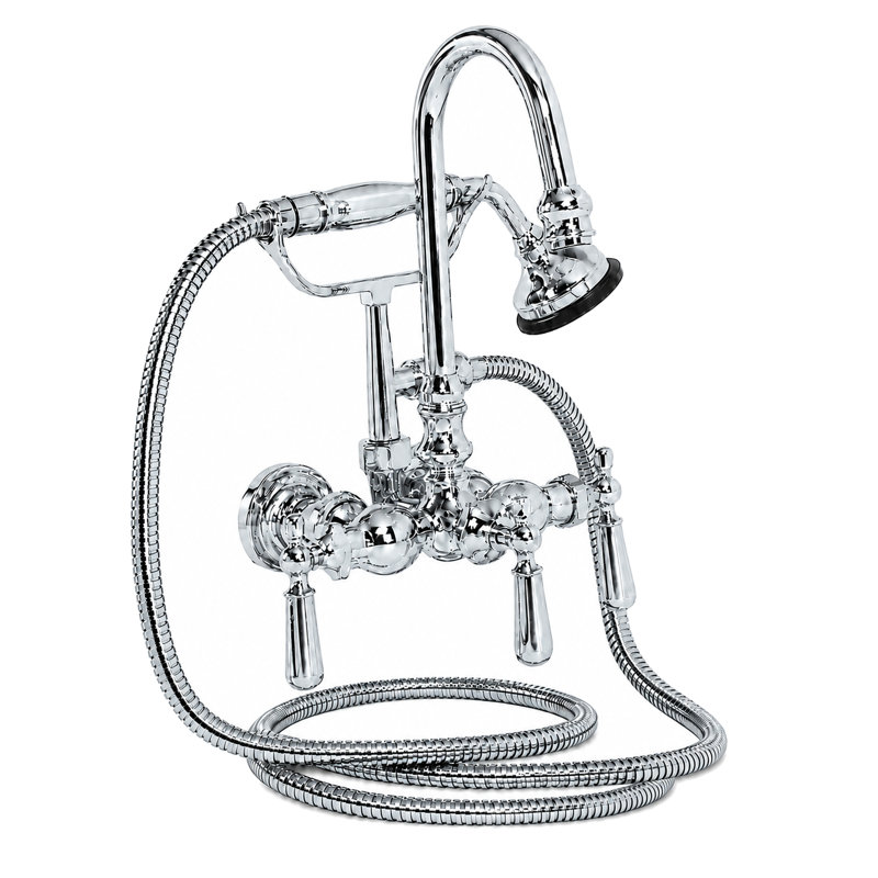 Robinet de baignoire à col de cygne avec douchette (P0793) par Strom Living, Chrome