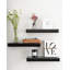 Ensemble de 3 tablettes murales flottantes noires