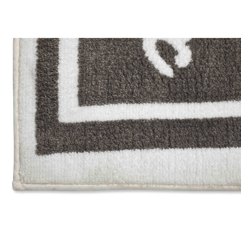 Ensemble de tapis de bain 2 pièces Sunbriar, Gris / blanc
