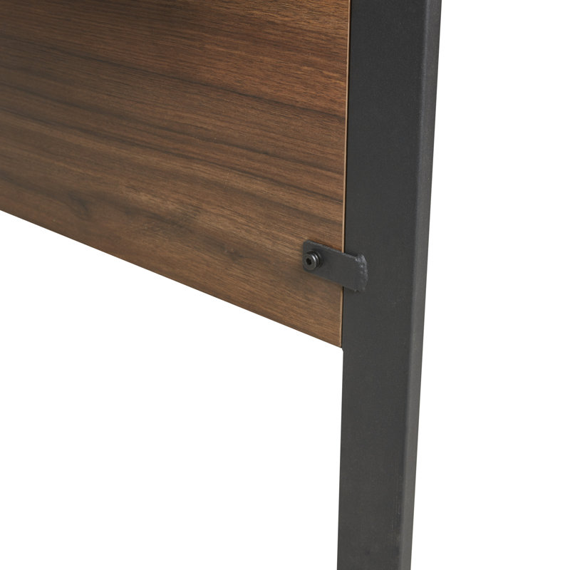 Carlyle 30" Dark Coffee Modern Industrial Computer Desk with Black Metal Legs