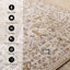 Tapis d'intérieur oriental oriental brun-1229618001