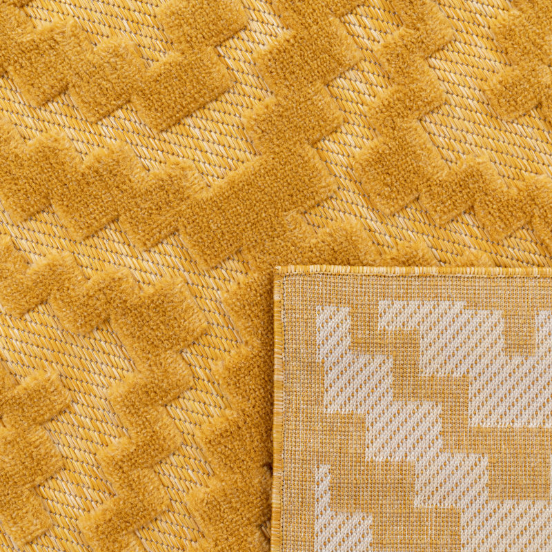 Lutton Geometric Indoor / Outdoor Area Rug, Runner 80 x 150cm
