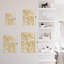 Décoration murale décorative abstraite en métal doré-124838785-124838786