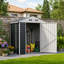 6x4 FT Metal Apex Roof Garden Tool Storage Shed