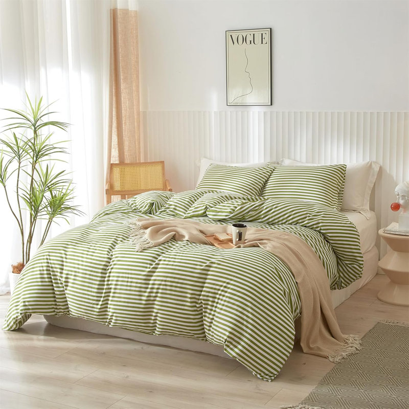 Microfiber Modern Style Comforter Set, Twin XL Duvet Cover + 2 Twin XL Pillowcases