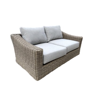 Rosecliff Heights Sommerville 66.9'' Wicker Outdoor Loveseat & Reviews ...