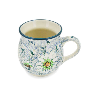 Tasse à bulles en grès poli 16 oz - Sea Of Daisies