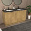 Meuble-lavabo autoportant 59 po Monterey + lavabo double en acrylique renforcé noir-537253612