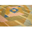 Magnifique tapis scandinave contemporain à motif de médaillons de couleur beige