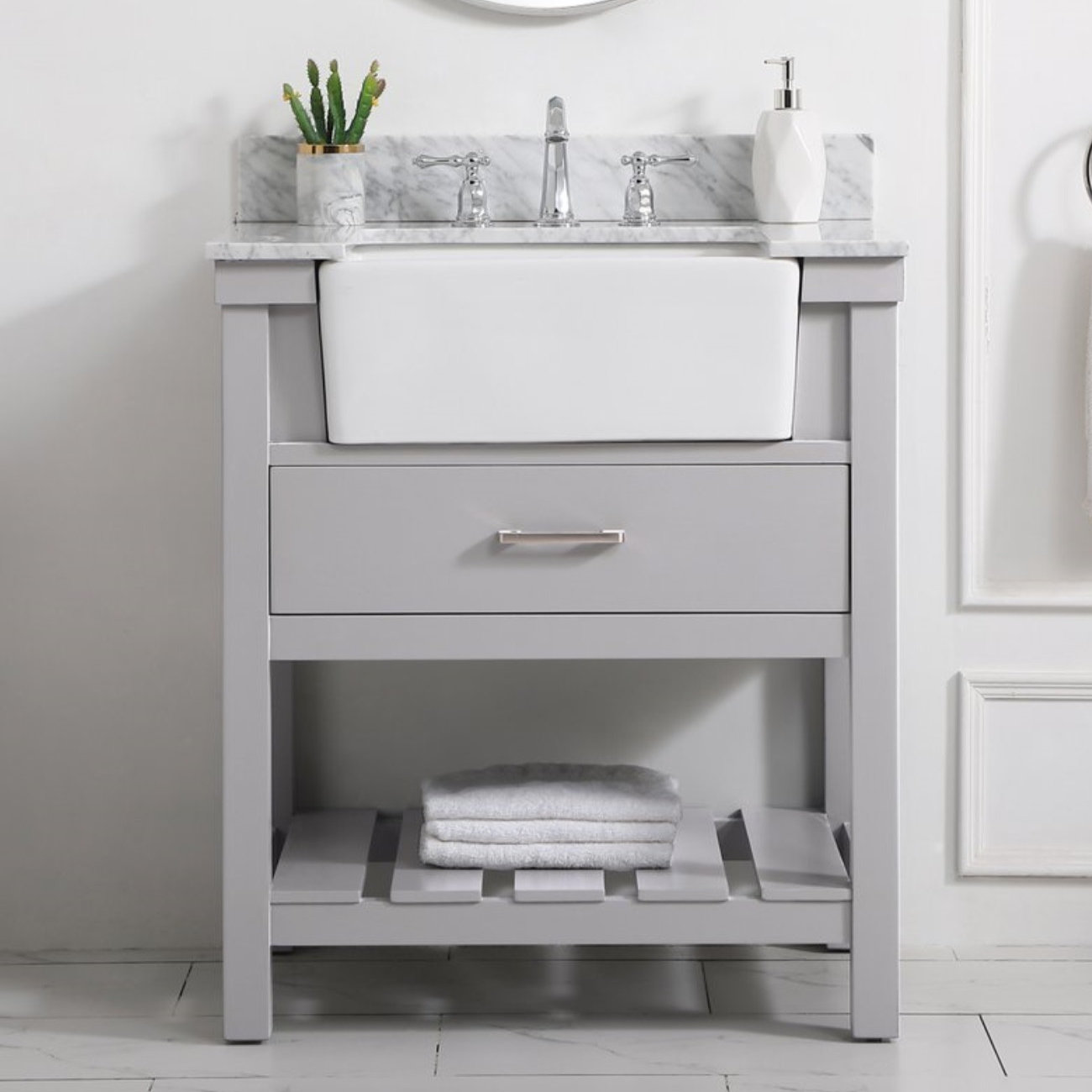 Pelaghia 30'' Single Bathroom Vanity, Gray