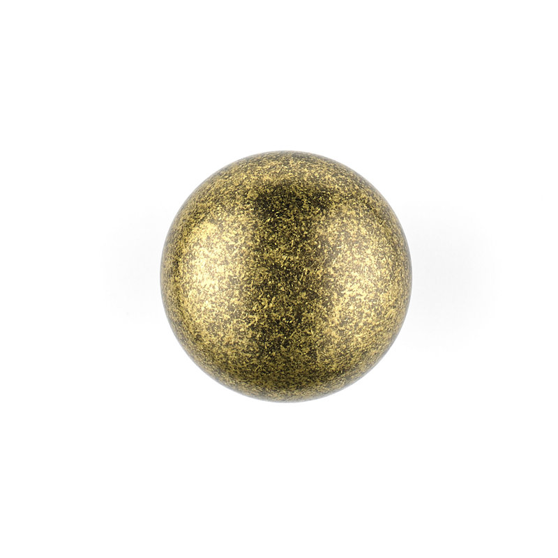 Expression 1 1/4" Diameter Mushroom Knob, Burnished Brass