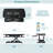 VersaDesk PowerPro 40" Electric Standing Desk Converter with Push-Button Height Adjustment & USB Charging Port, Black-1240697224-1240697229