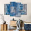 Grey And Blue Layers Multi Piece Canvas Print-93060093