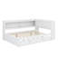 Lit de jour avec tablettes de rangement, USB, DEL et lit gigogne-291464034