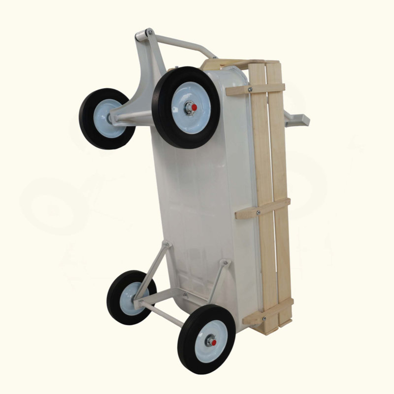 Chariot de jardin d'extérieur avec rampes en bois