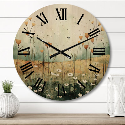 Horloge murale en bois massif Markeyda