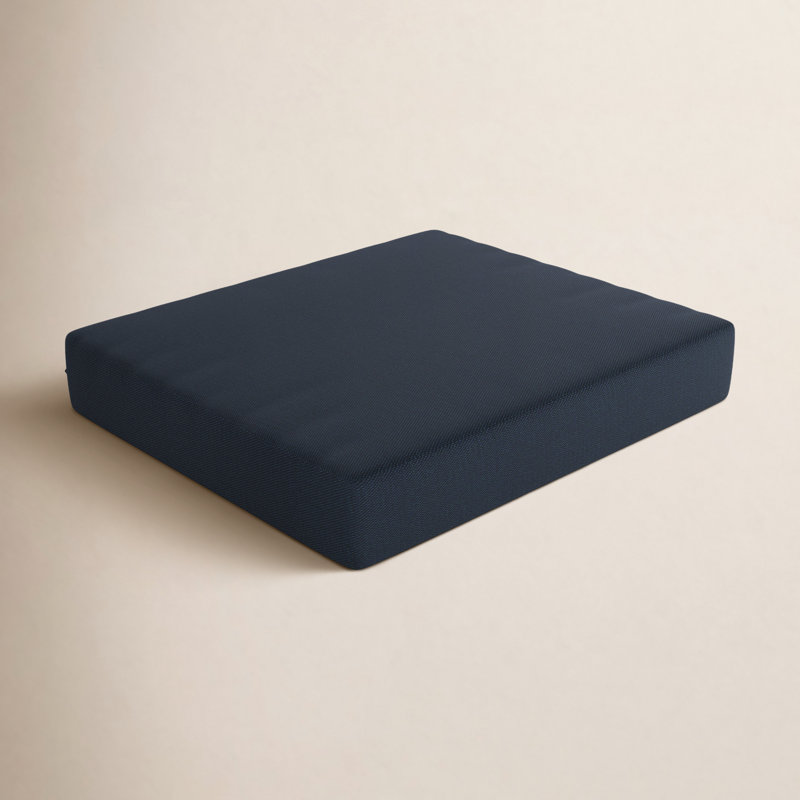 Zuria Sunbrella® Outdoor 3.5'' Ottoman Seat Cushion, Canvas Navy Sunbrella® Canvas
