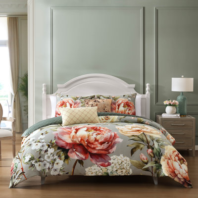 Bebejan Whispering Willows 100% Cotton Sateen  Reversible Comforter Set
