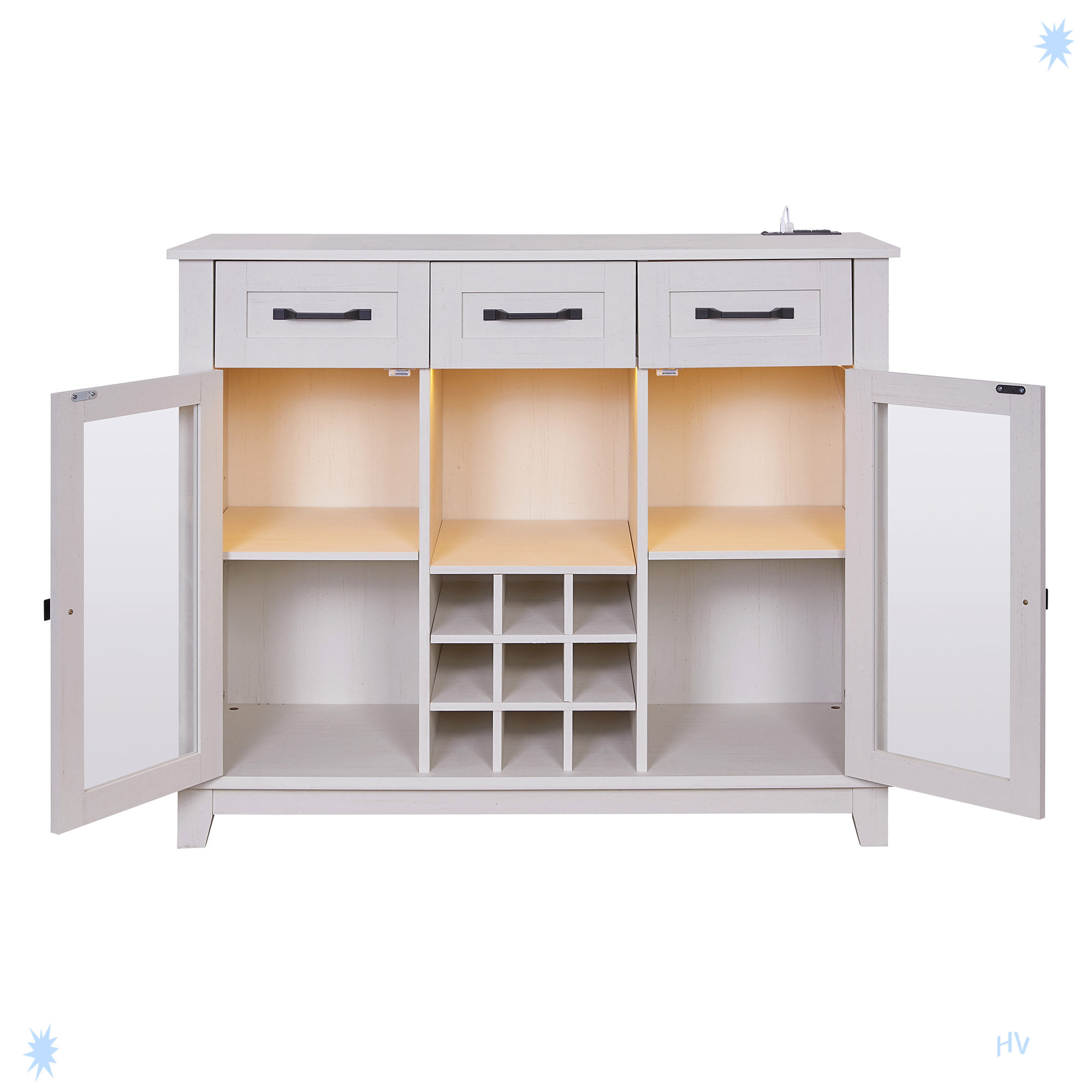 Red Barrel Studio® Farmhouse Coffee Bar Cabinet With Storage - Wayfair ...