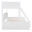 Lit simple superposé au-dessus de grand lit simple avec armoires de rangement et ports USB-861656843