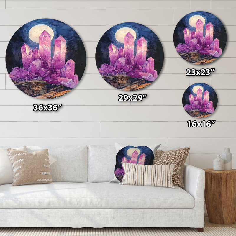 Saito - reproduction d'art traditionnelle rose en métal, H 36 po x l 36 po