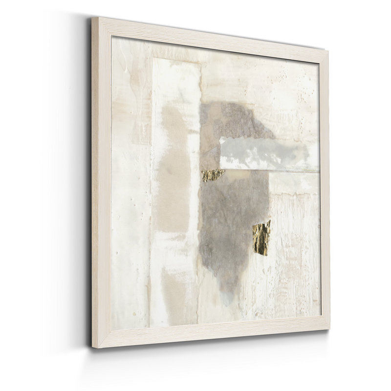 Or neutre, reproduction d’art sur toile encadrée, H 17 po x l 17 po x P 1,5 po, Cadre blanc