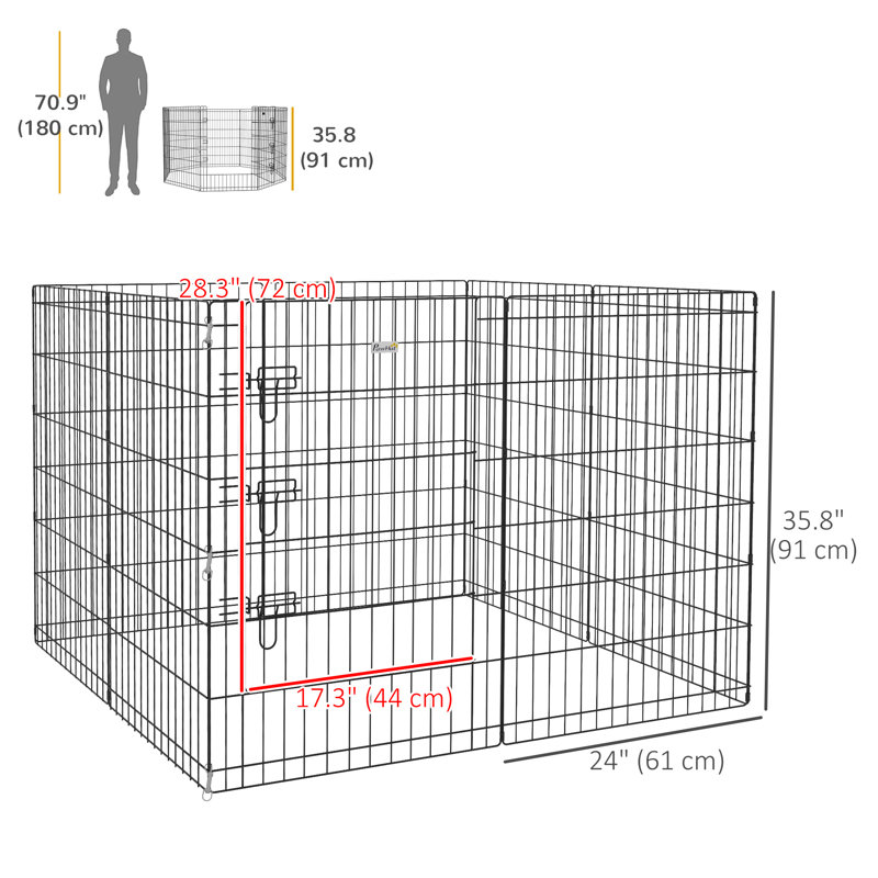Cage de chenil pliable en métal