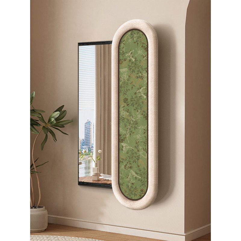 Mid-Century Wall Art Panel Sliding Hidden Wall Mirror