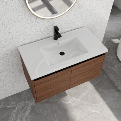 Meuble-lavabo simple avec plateau 35,43 Deshawndre