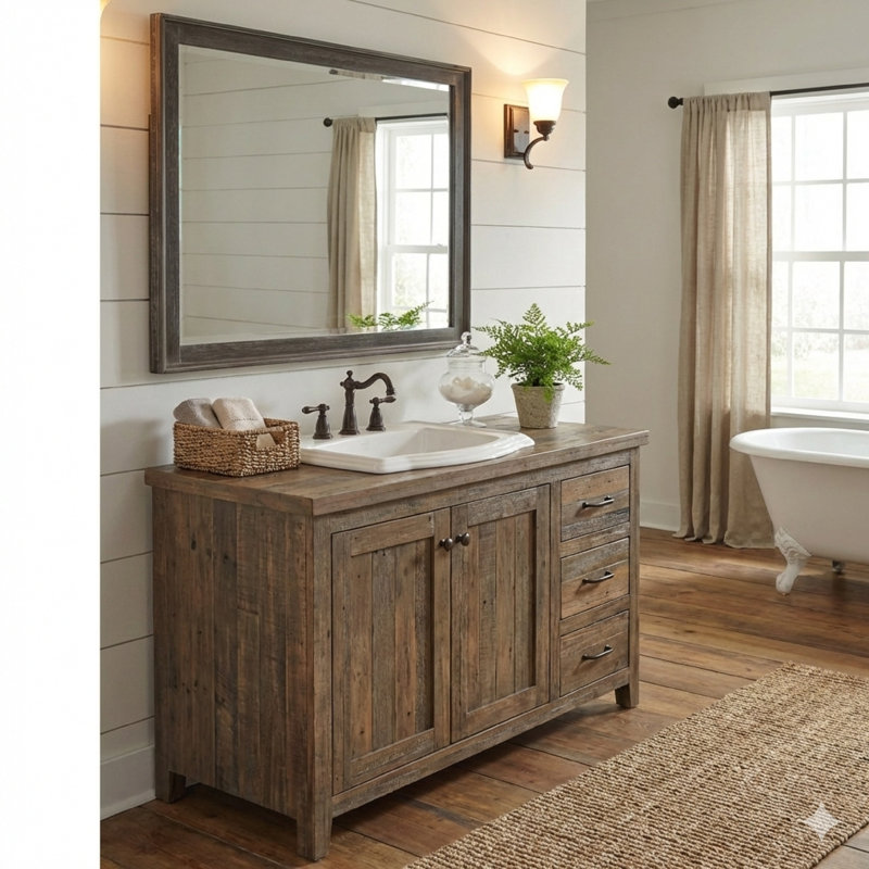 Rectangle Dresser Mirror, Brown