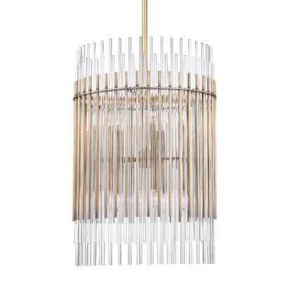 Luminaire suspendu cylindrique simple à 10 lumières Wallis