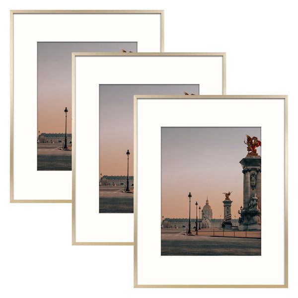  4x6 Picture Frame Set of 6, Matted to Display Photos 4x6 with  Mat or 5x7 Without Mat for Wall and Tabletop, Black : Everything Else