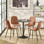 Sumra Set Of 4 Denim Blue Chenille Upholstered Dining Chairs-121257423